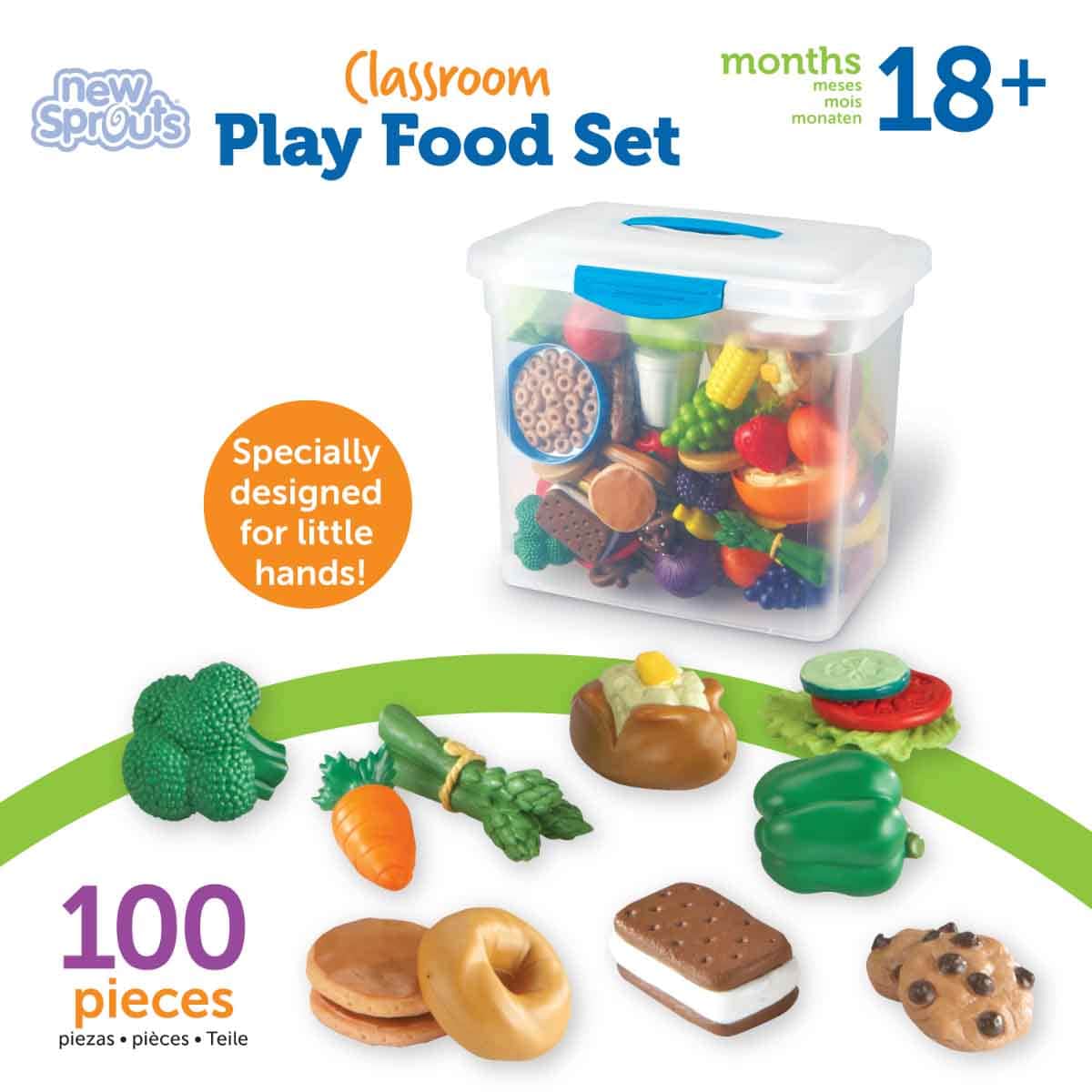 Learning Resources New Sprouts Classroom Play Food Set Toddler, 0-2 Years