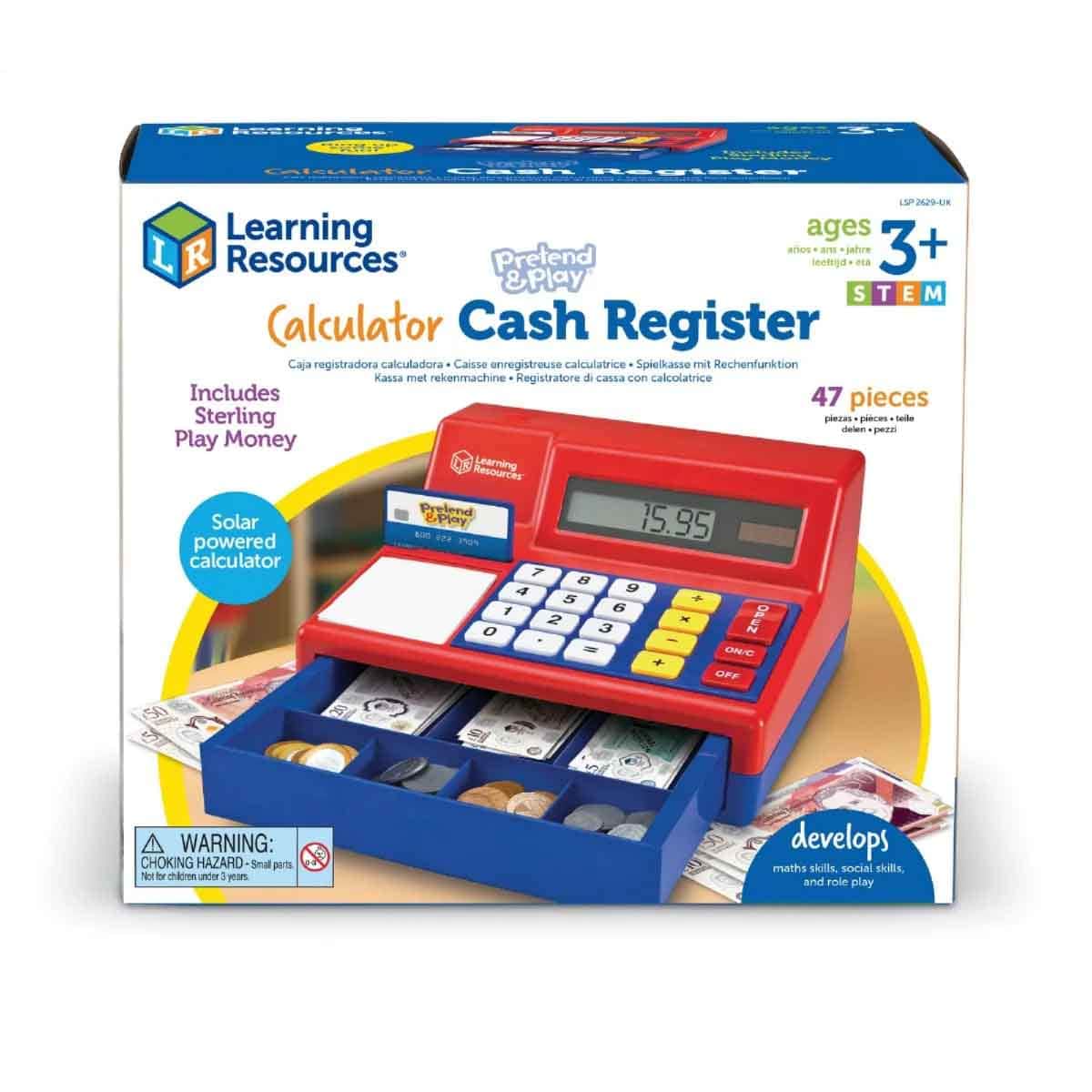 Learning Resources Pretend & Play Calculator Cash Register Unisex, 3-4 Years
