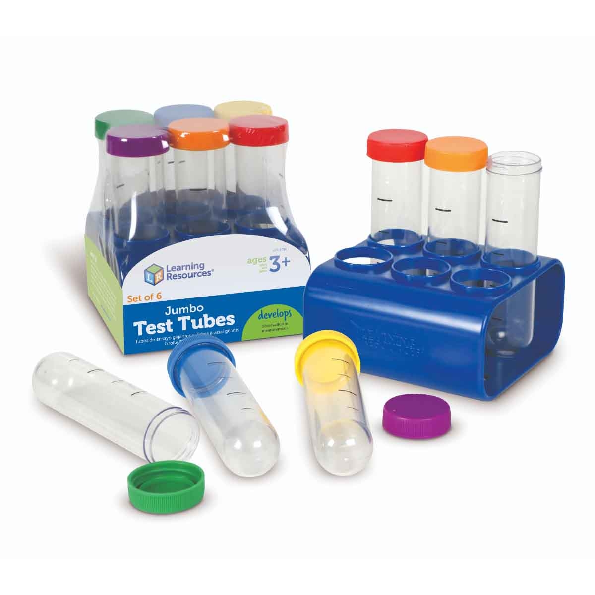 Learning Resources Primary Science Jumbo Test Tubes with Stand Unisex, 3-4 Years