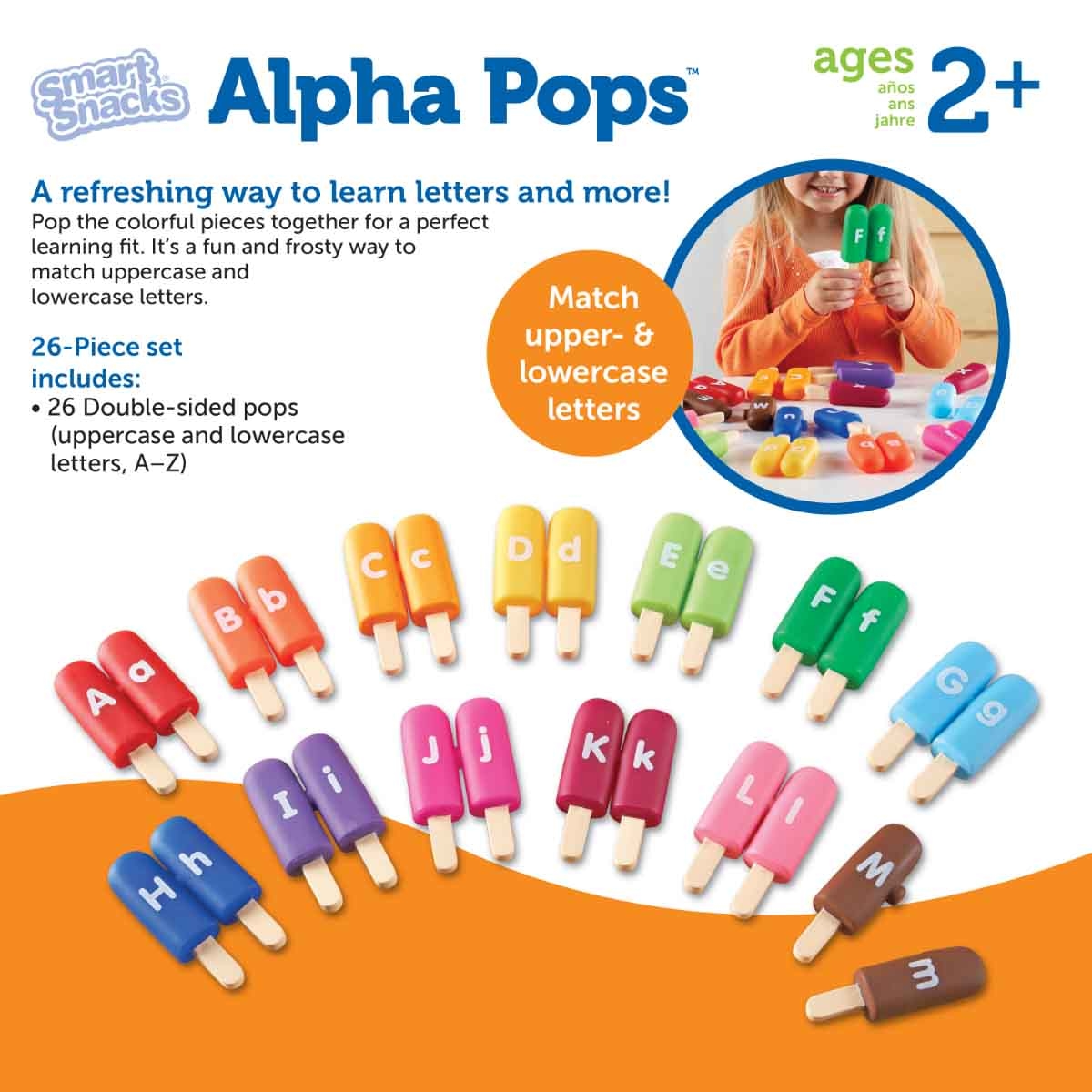 Learning Resources Smart Snacks Alpha Pops Unisex, 3-4 Years