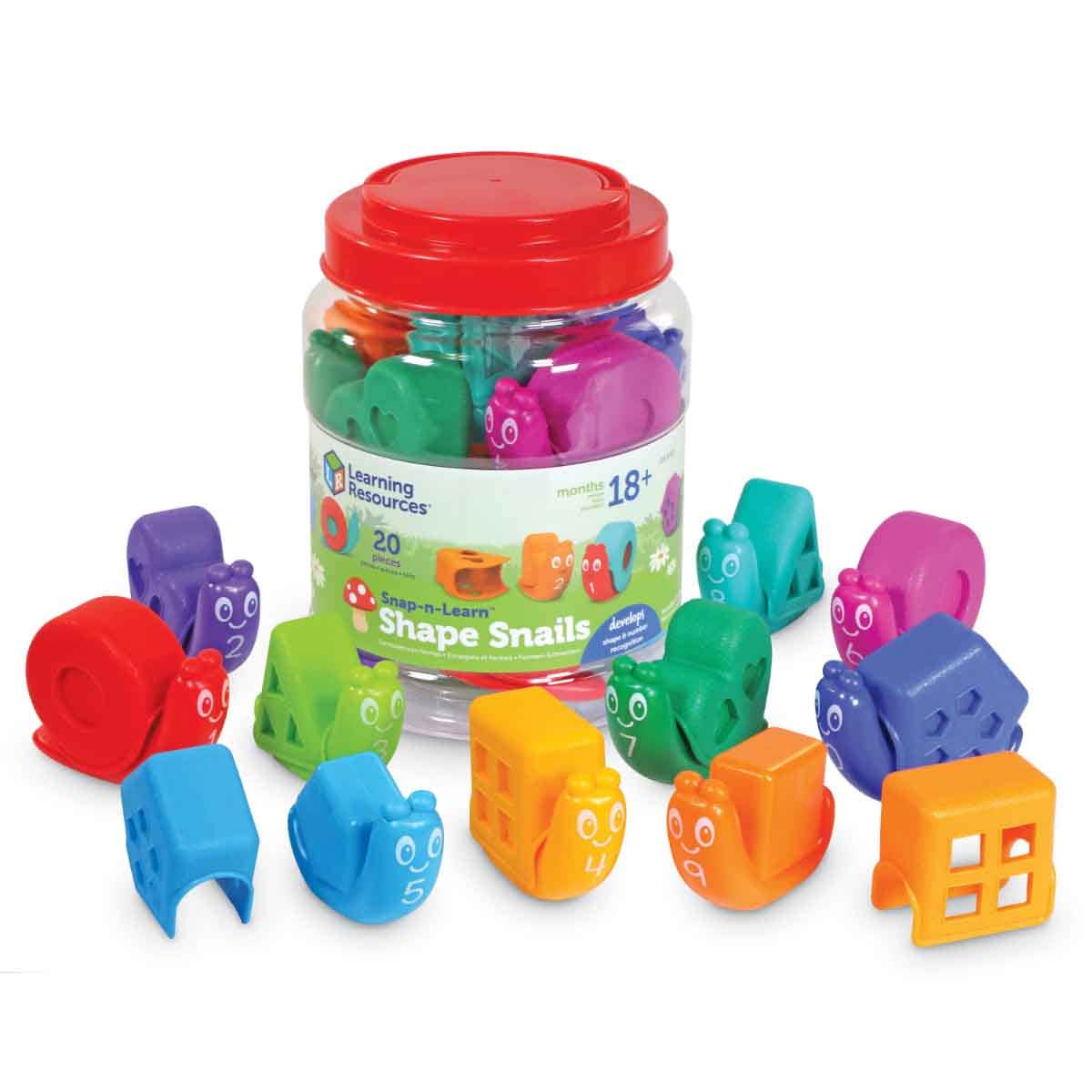 Learning Resources Snap-n-Learn Shape Snails Toddler, 0-2 Years