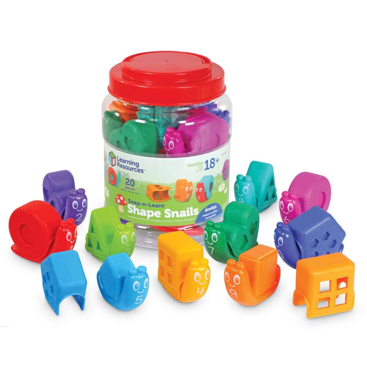 Learning Resources Snap-n-Learn Shape Snails Toddler, 0-2 Years