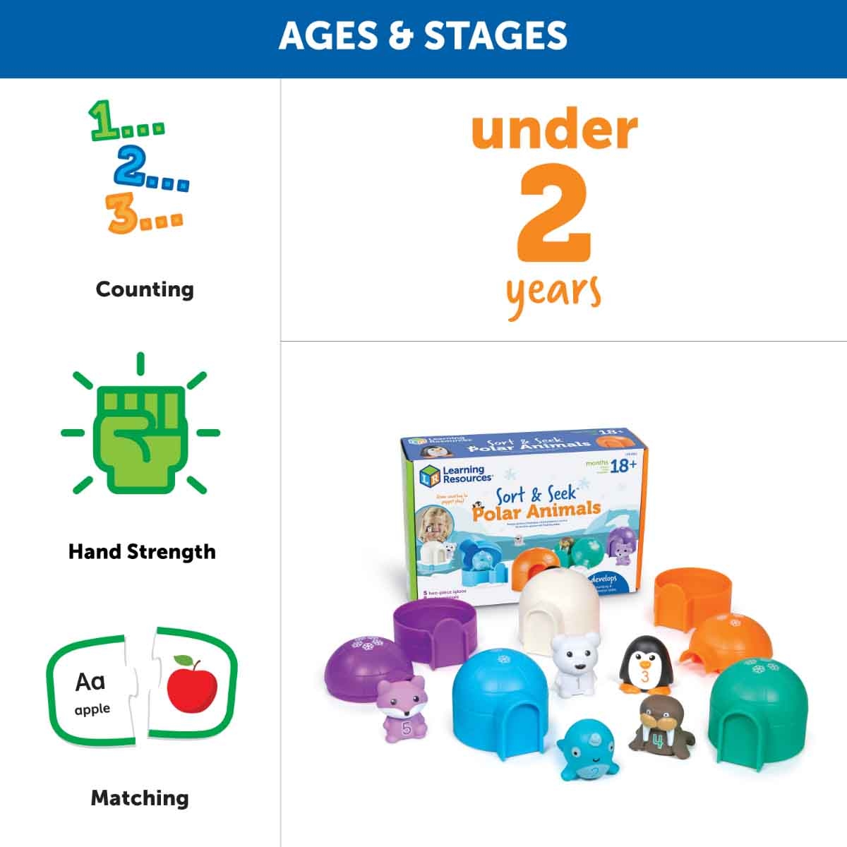 Learning Resources Sort & Seek Polar Animals Toddler, 0-2 Years