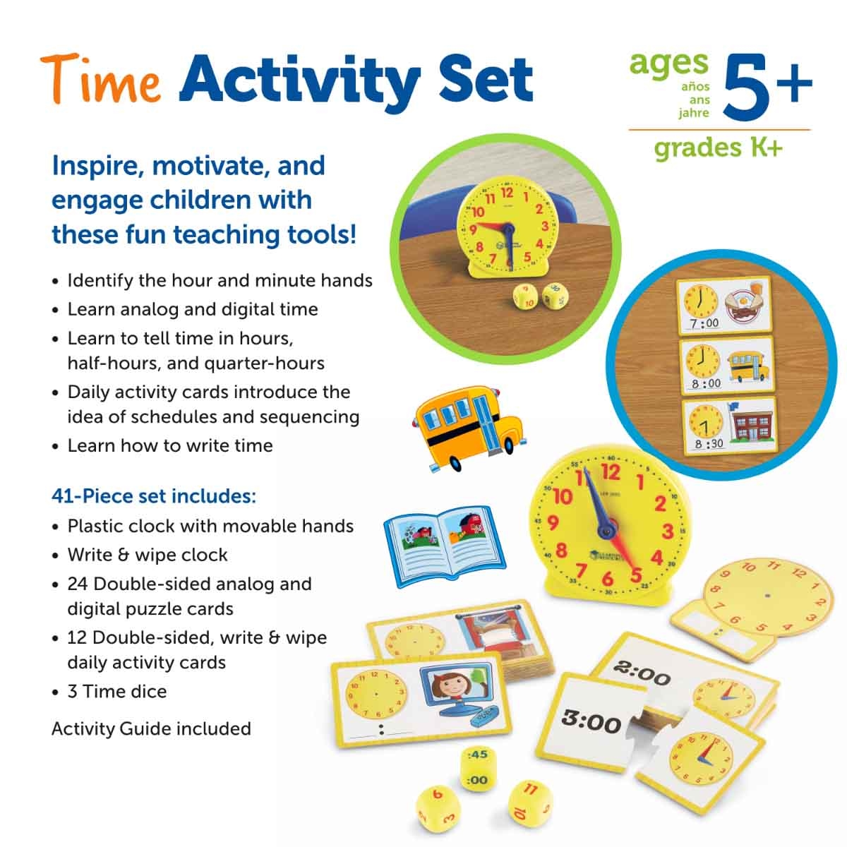 Learning Resources Time Activity Set Unisex, 5-7 Years