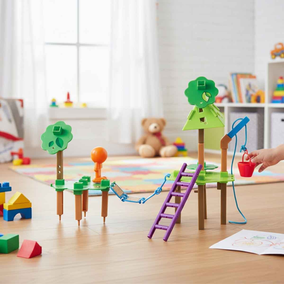 ليرننغ ريسورسز مجموعة بناء وتصميم بيت الشجرة للجنسين، 5-7 سنوات