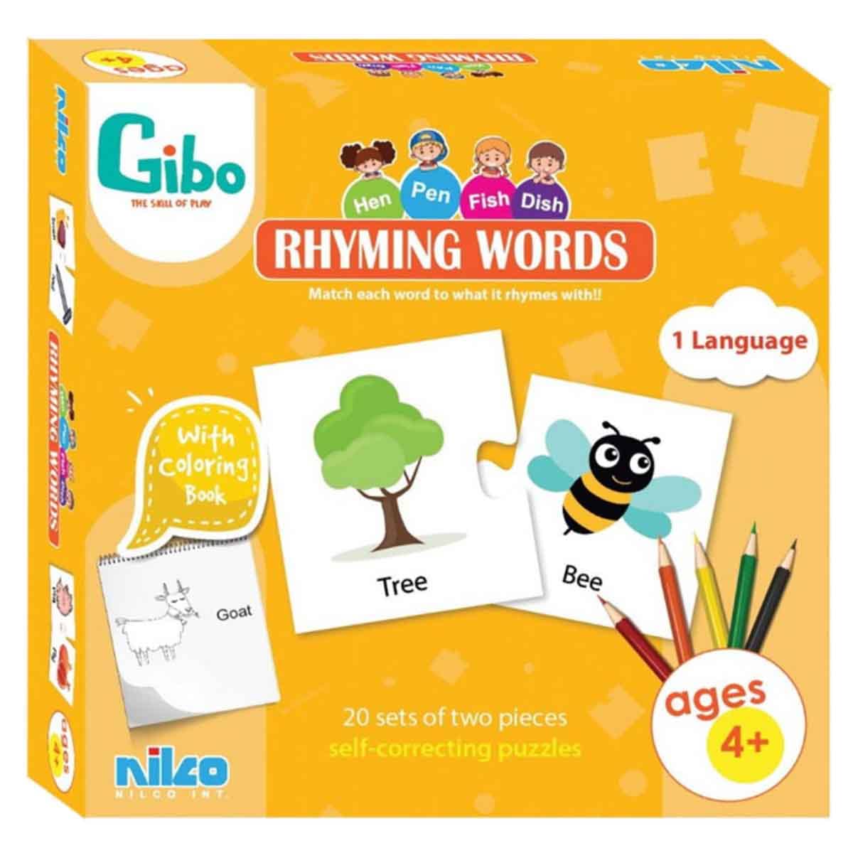 Gibo Rhyming Words Learning Game Unisex, 5-7 Years