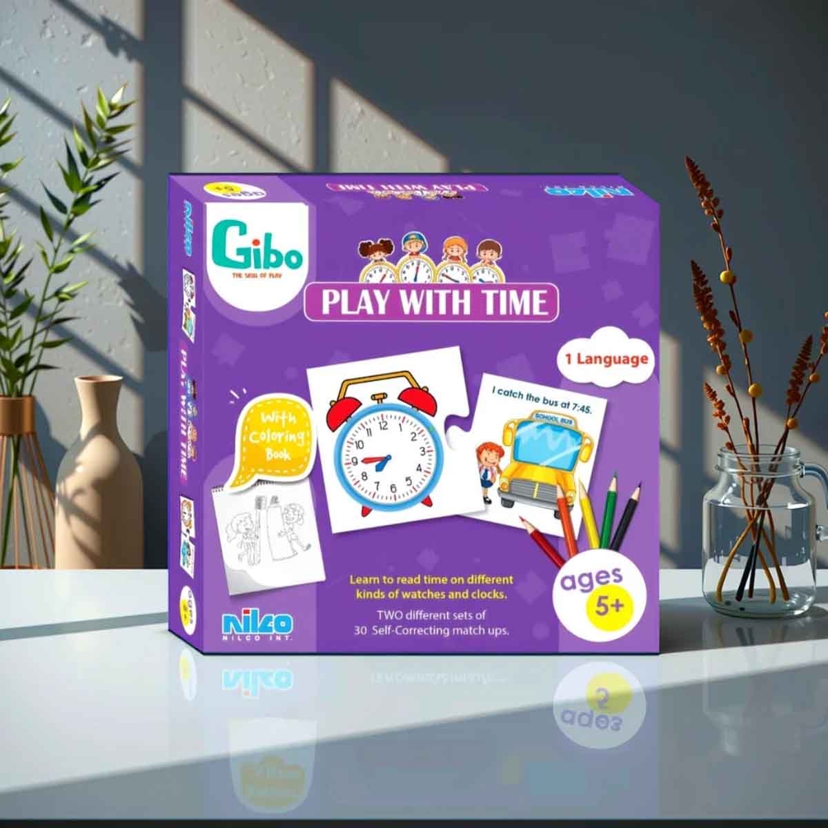 جيبو لعبة تعليمية: تعلم الساعة للأطفال من عمر 5 إلى 7 سنوات