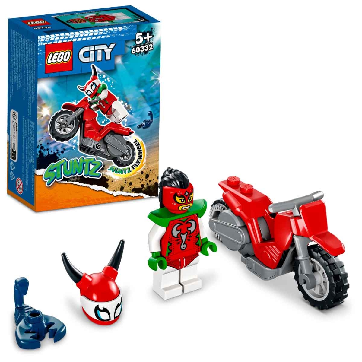 LEGO City Stuntz 60332 Reckless Scorpion Stunt Bike Set Unisex, 5-7 Years