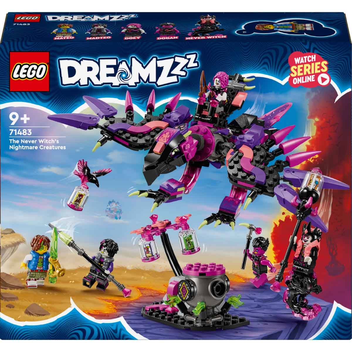 LEGO Dreamzzz 71483 The Never Witch's Nightmare Creatures Set Unisex, 8-10 Years