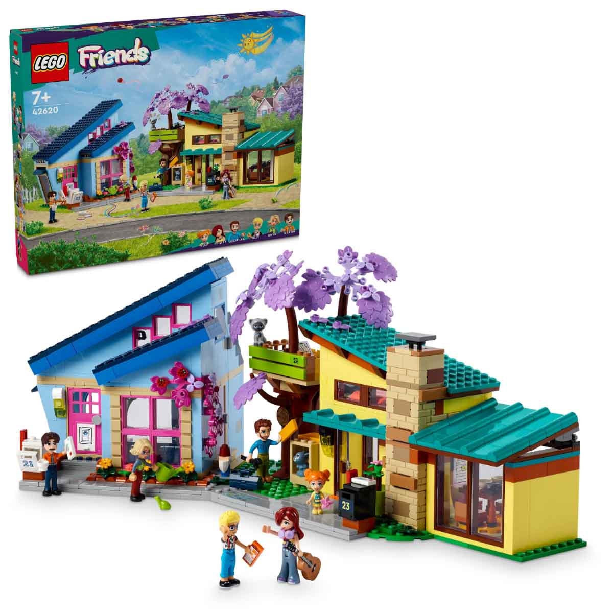 LEGO Friends 42620 Olly & Paisley's Family Houses Set Unisex, 8-10 Years