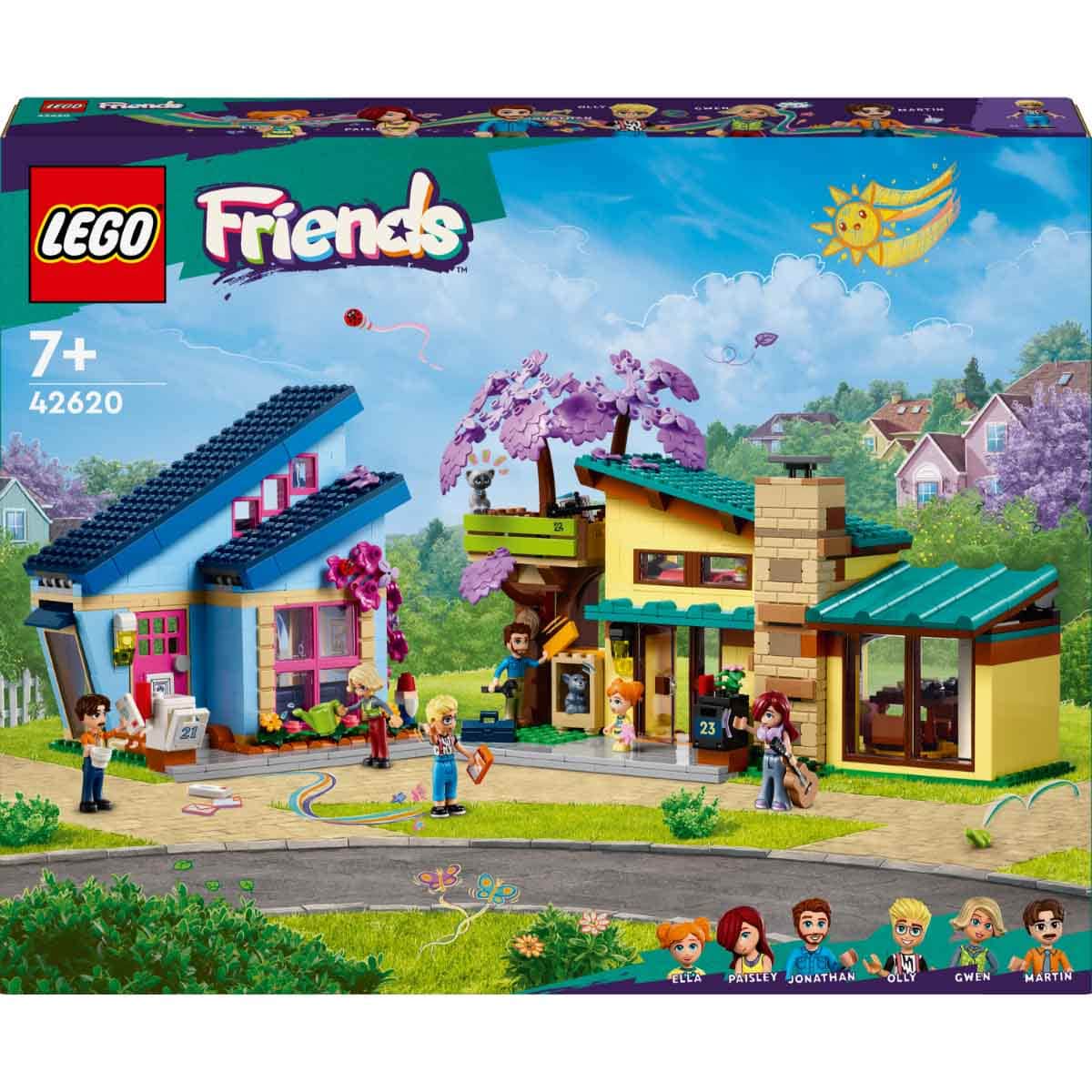 LEGO Friends 42620 Olly & Paisley's Family Houses Set Unisex, 8-10 Years