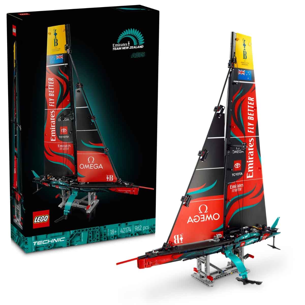 LEGO Technic 42174 Emirates Team New Zealand AC75 Yacht Set Unisex, 13+ Years