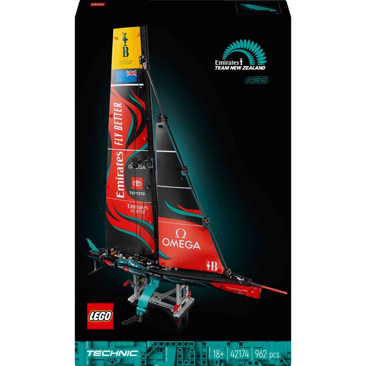 LEGO Technic 42174 Emirates Team New Zealand AC75 Yacht Set Unisex, 13+ Years
