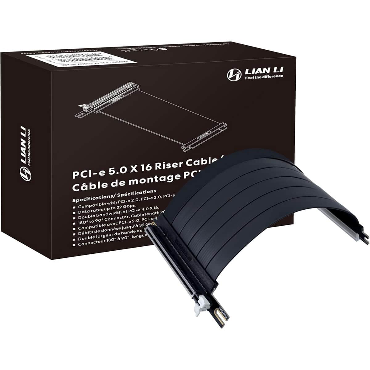 Lian Li Black 200mm PCIe 5.0 Riser Cable