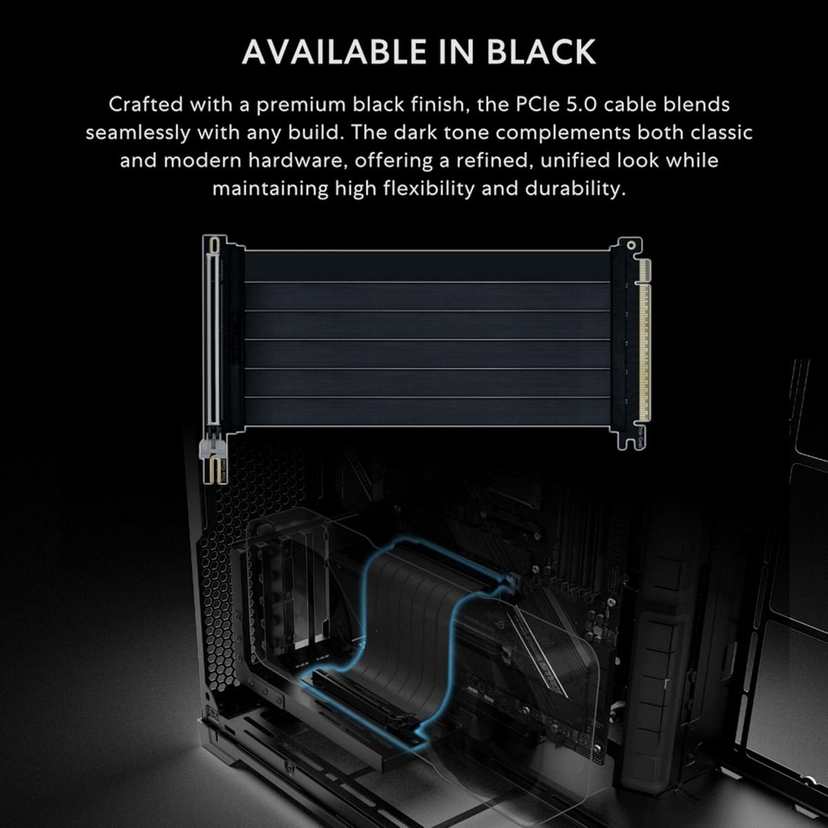 Lian Li Black 200mm PCIe 5.0 Riser Cable