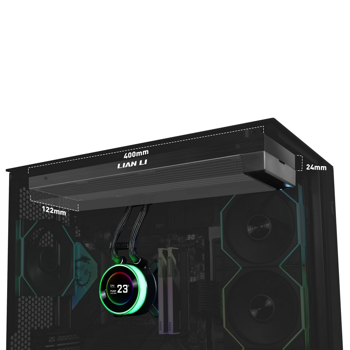 Lian Li Hydroshift II LCD-C 360mm Fanless Liquid CPU Cooler