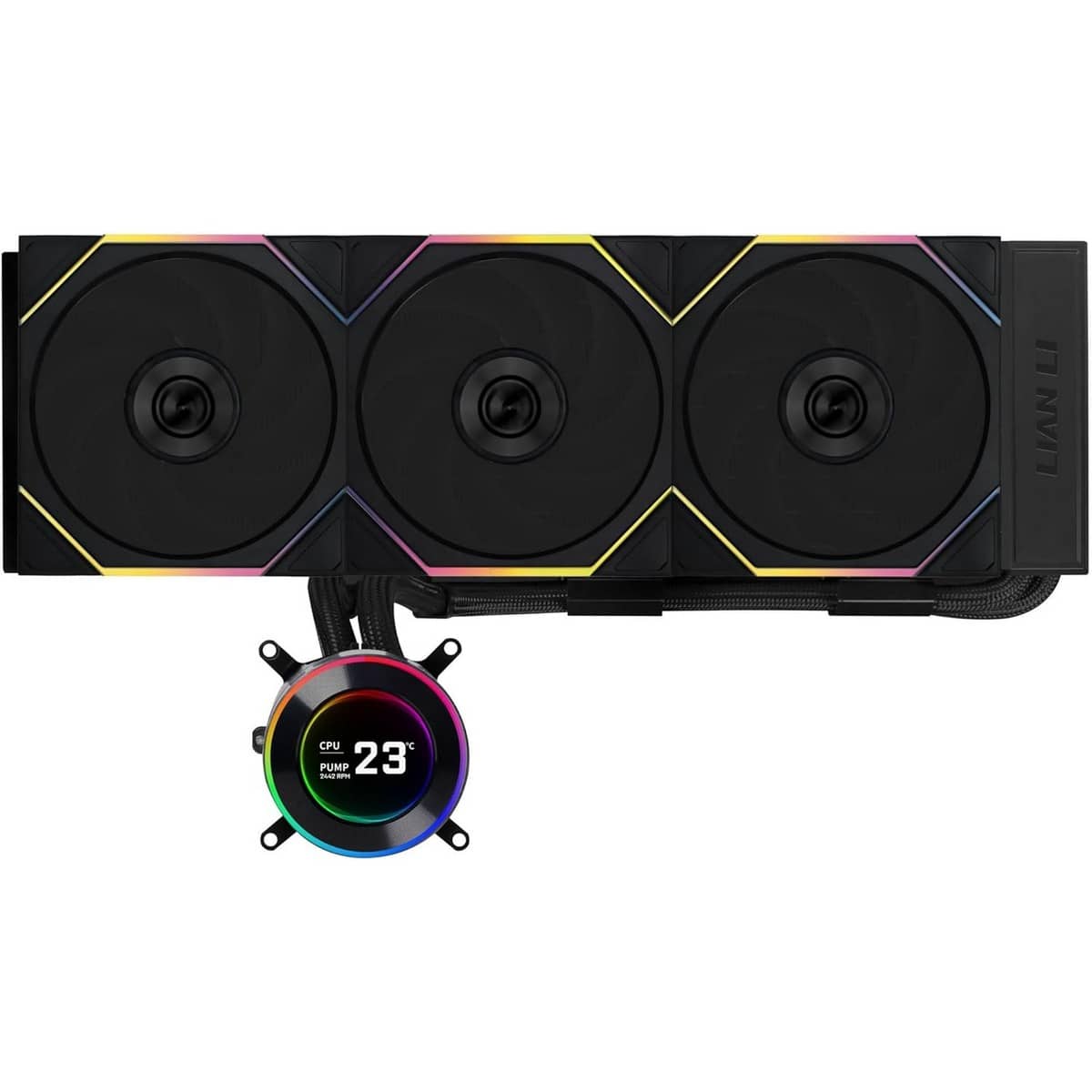 ليان لي Hydroshift II LCD-C 360TL TL Wireless Fans مبرد معالج سائل