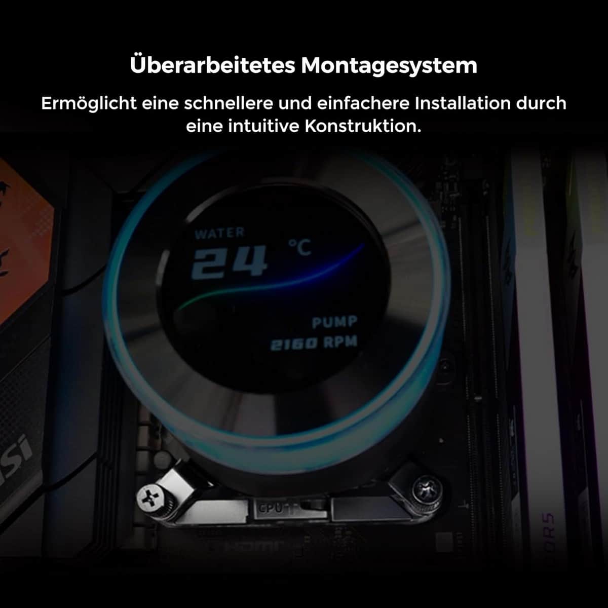 ليان لي Hydroshift II LCD-C 360TL TL Wireless Fans مبرد معالج سائل