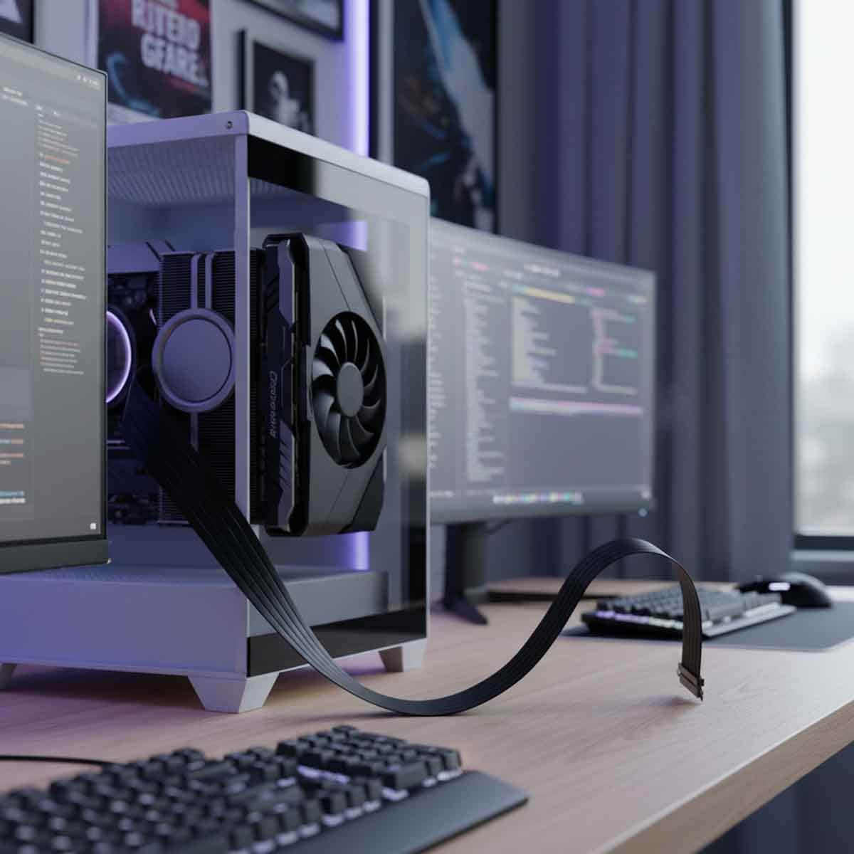 ليان لي كابل رايزر PCIe 4.0 أسود