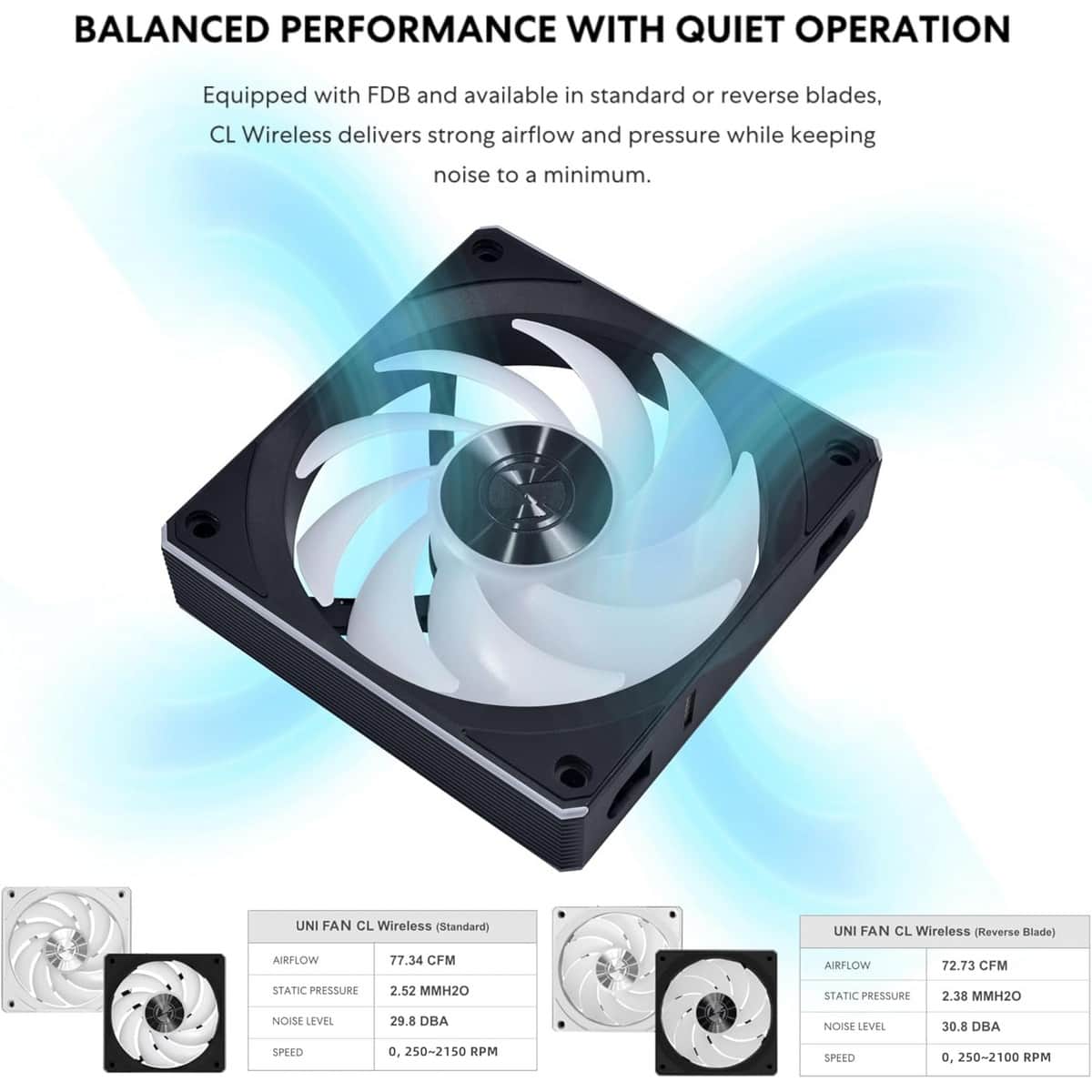 Lian Li Uni Fan CL Wireless 120mm Cooling Fan