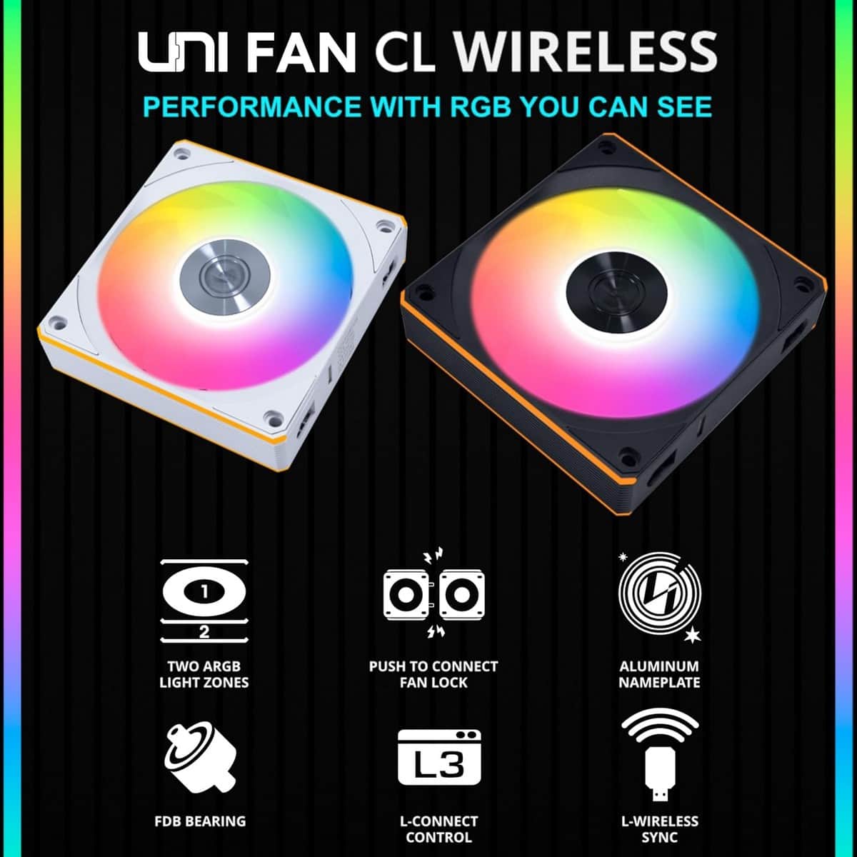 Lian Li Uni Fan CL Wireless Reverse 120mm Cooling Fan