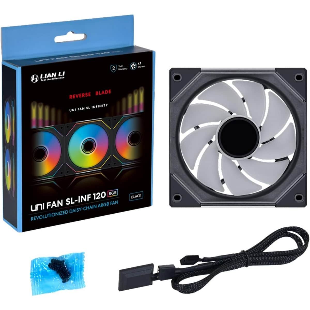 Lian Li Uni Fan SL-Infinity 120mm ARGB Reverse Blade Cooling Fan