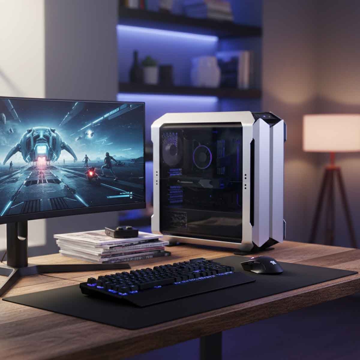 ليان لي صندوق كمبيوتر ألعاب TR-01A فضي Full Tower بزجاج مقوى