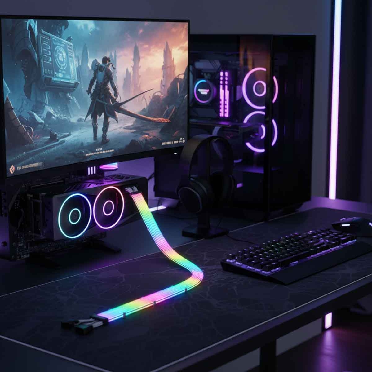 Lian Li Strimer Plus RGB Extension Cable for 3x8 Pin VGA