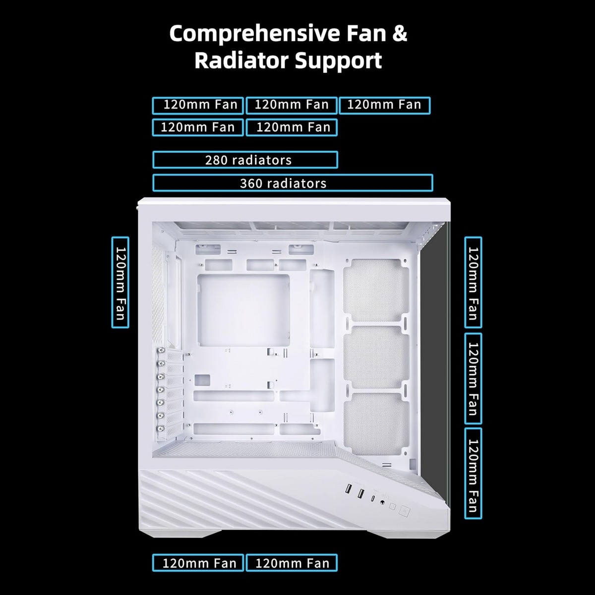Lian Li 120mm V100 Gaming PC Case