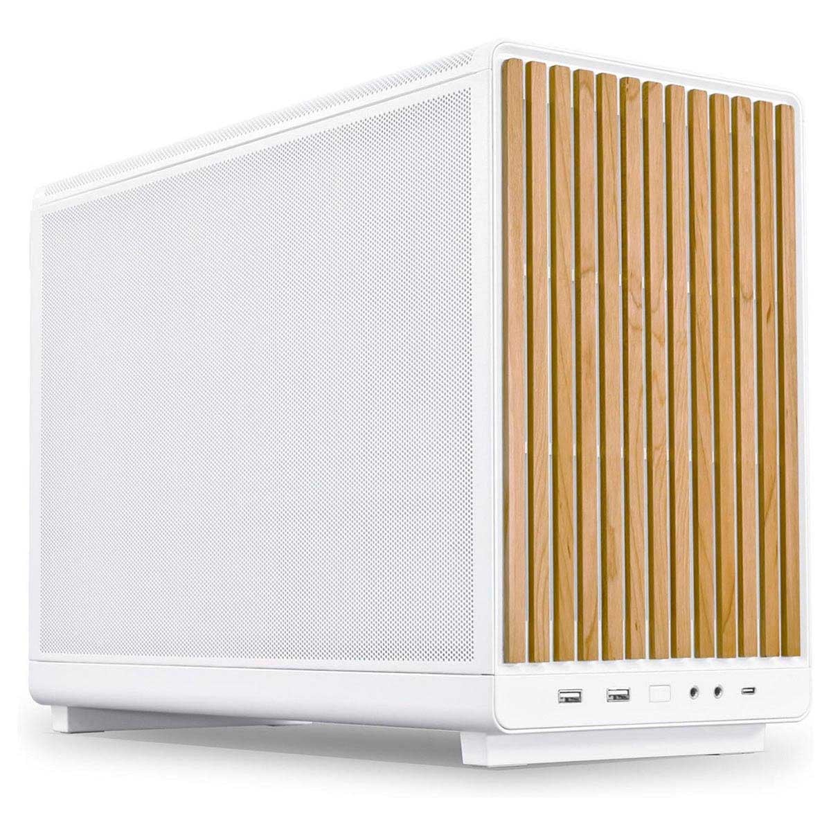 ليان لي كيس ألعاب Dan Case A3 M-ATX مع لوحة خشبية باللون الأبيض