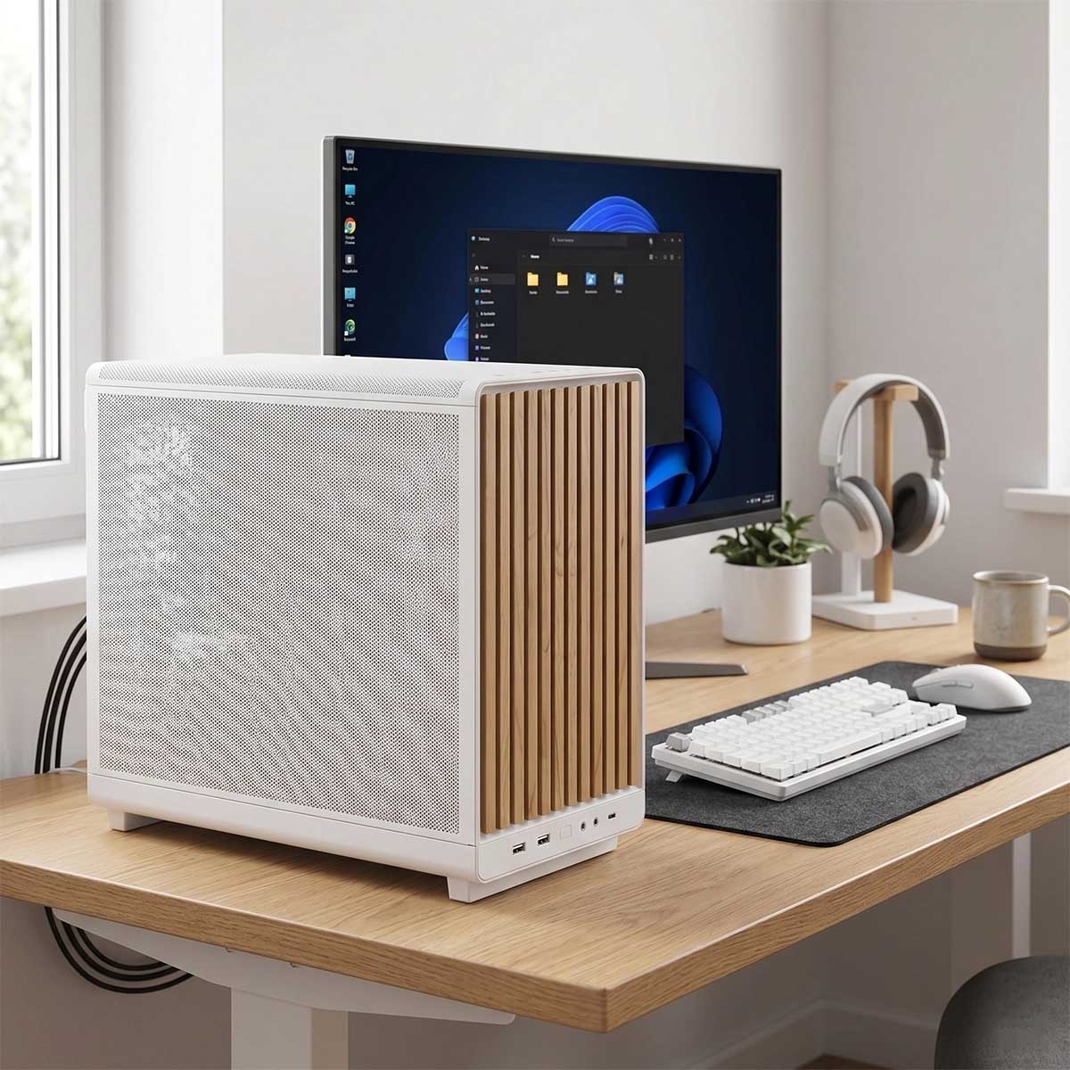 Lian Li White Dan Case A3 M-ATX Wooden Panel Gaming PC Case