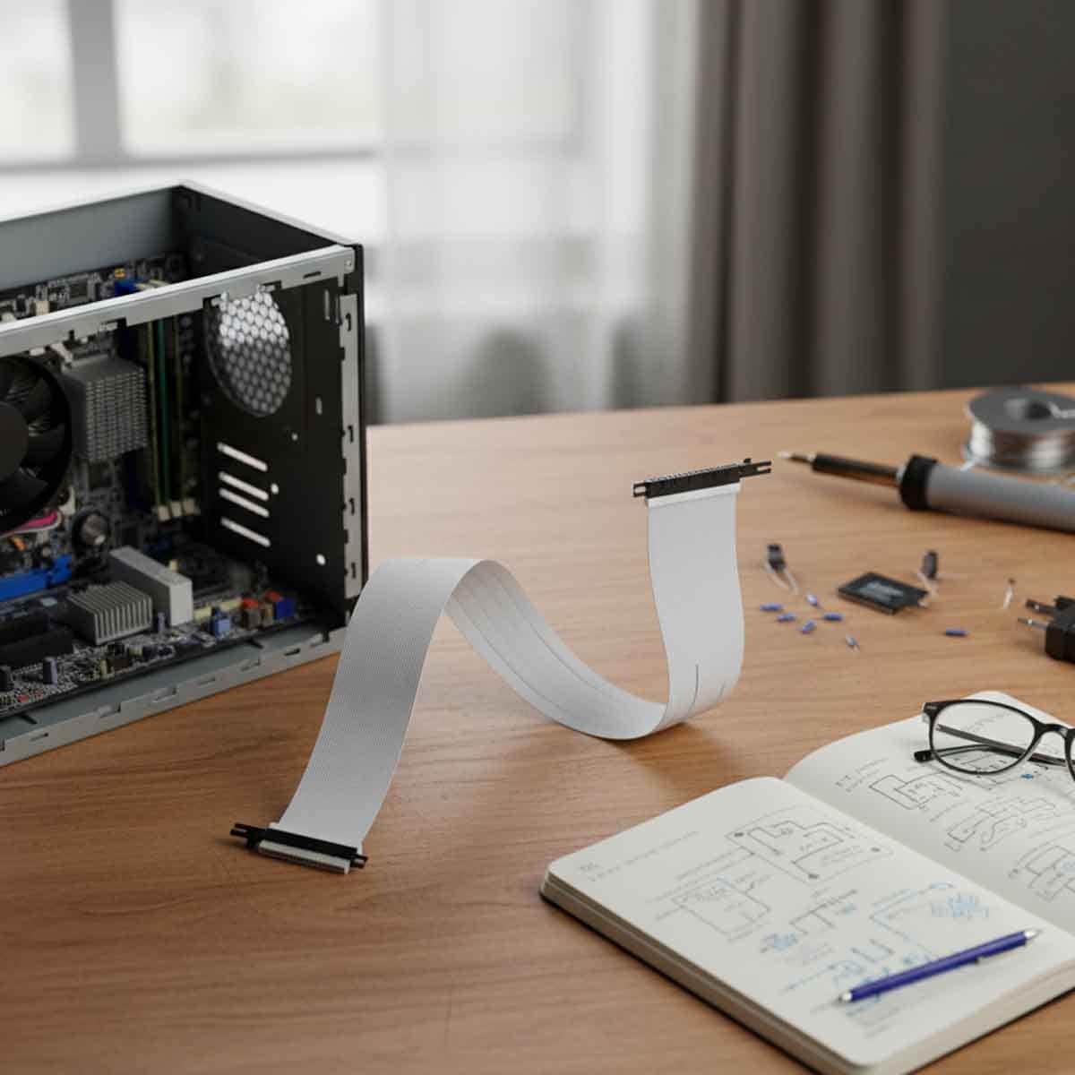 ليان لي كابل رايزر PCIe 4.0 أبيض