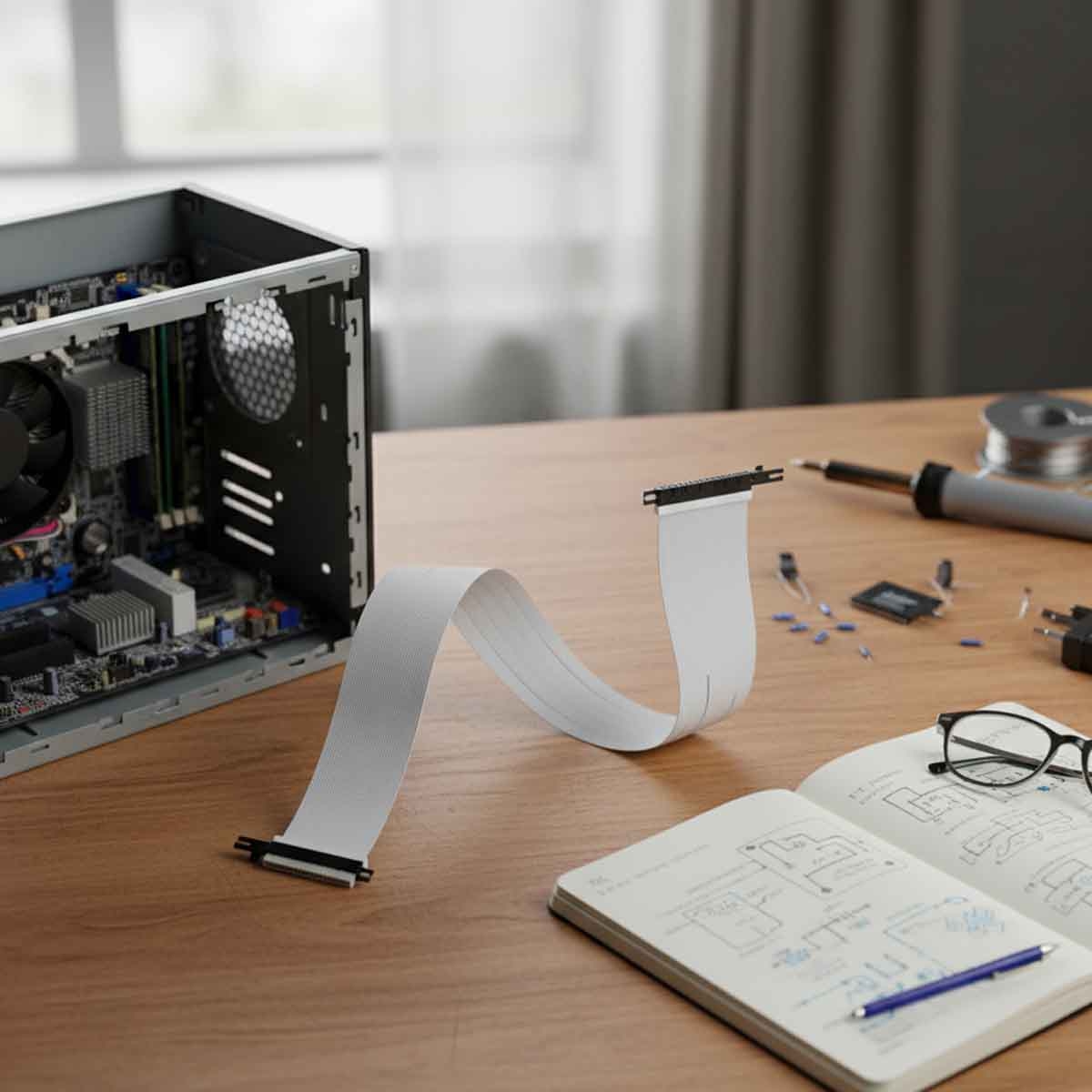 Lian Li White PCIe 4.0 Riser Cable