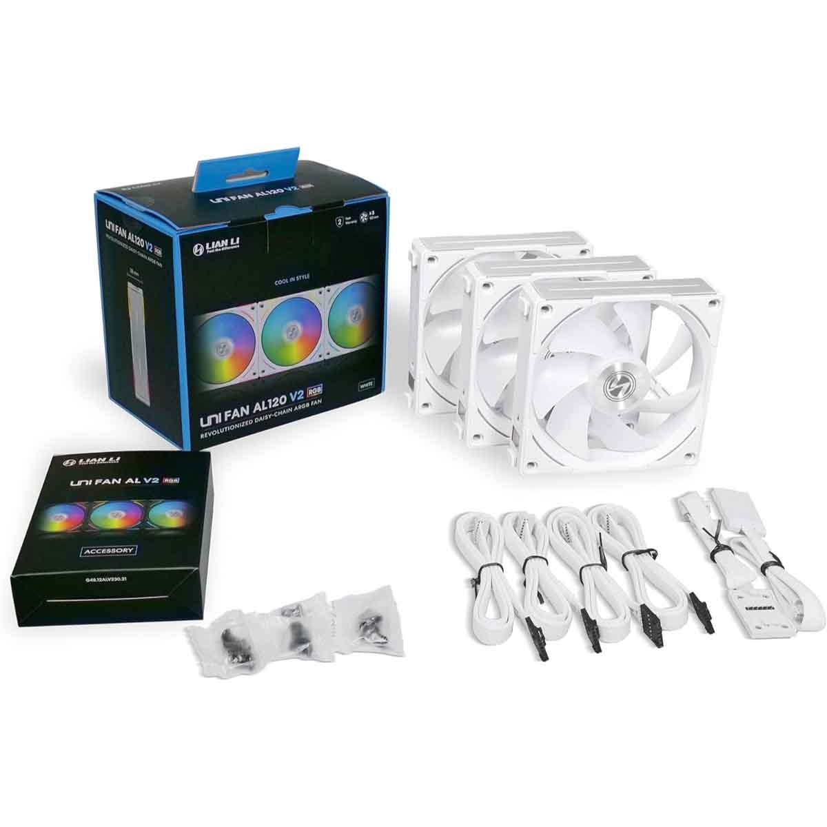 Lian Li White UNI Fan ALV2 120mm ARGB Cooling Fan