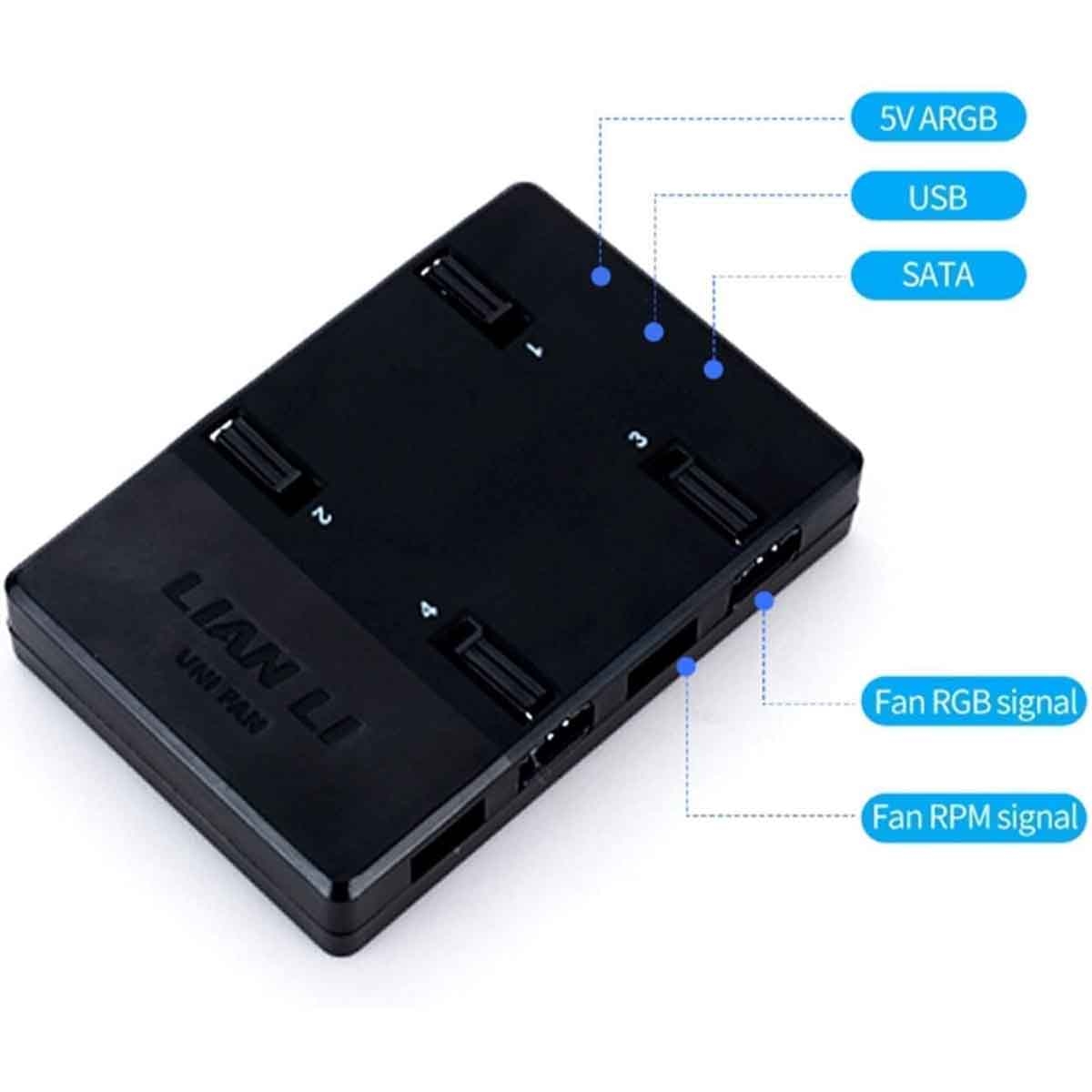 ليان لي حزمة مبرد سائل مزدوجة UNI Fan SL140 بيضاء