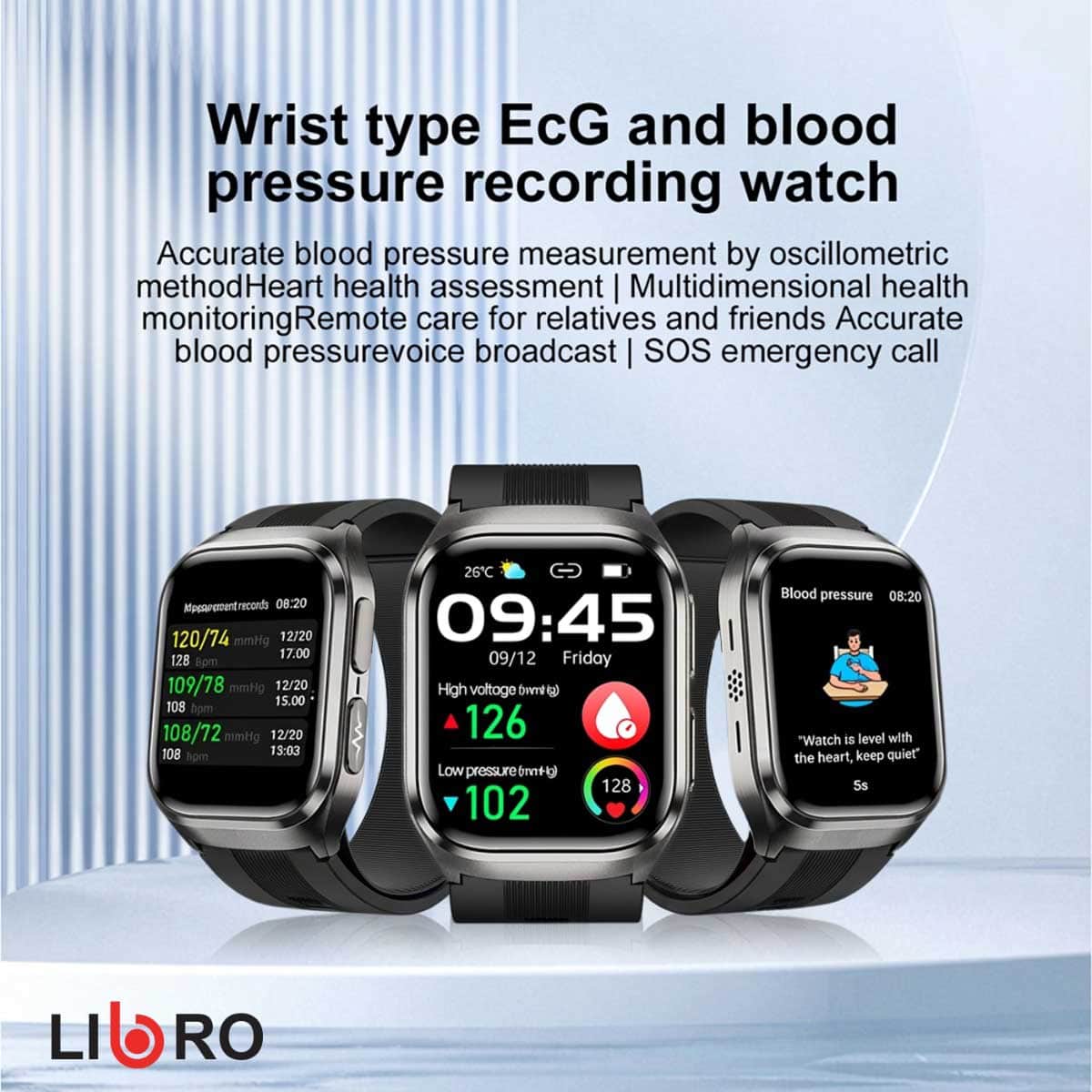 Libro Black LIB-V88 AMOLED Smartwatch