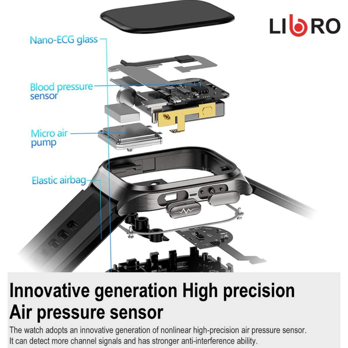 Libro Black LIB-V88 AMOLED Smartwatch