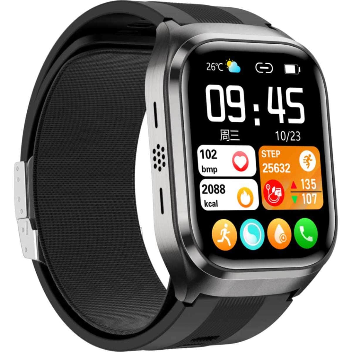 Libro Black LIB-V88 AMOLED Smartwatch