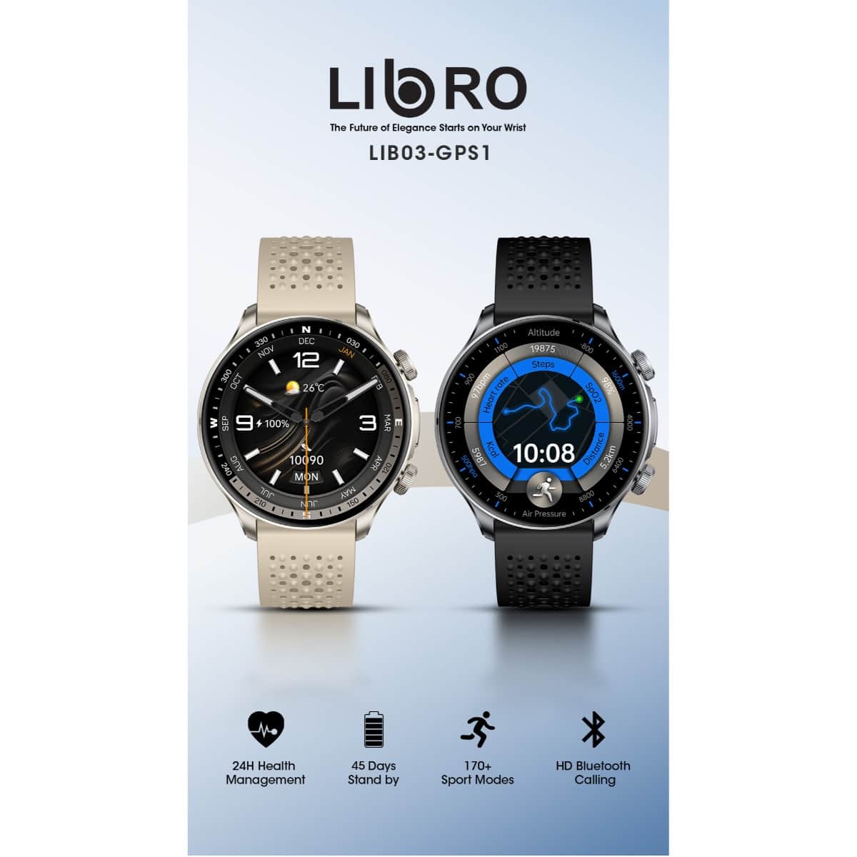 ليبرو سلسلة LIB03-GPS1.60 ساعة ذكية
