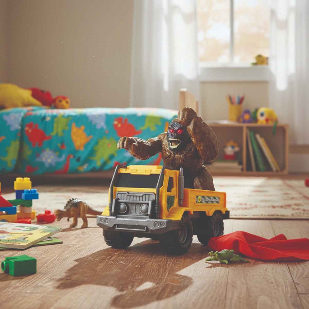 ريد بوكس ناقلة غوريلا مع أضواء وأصوات للأولاد، 3-4 سنوات