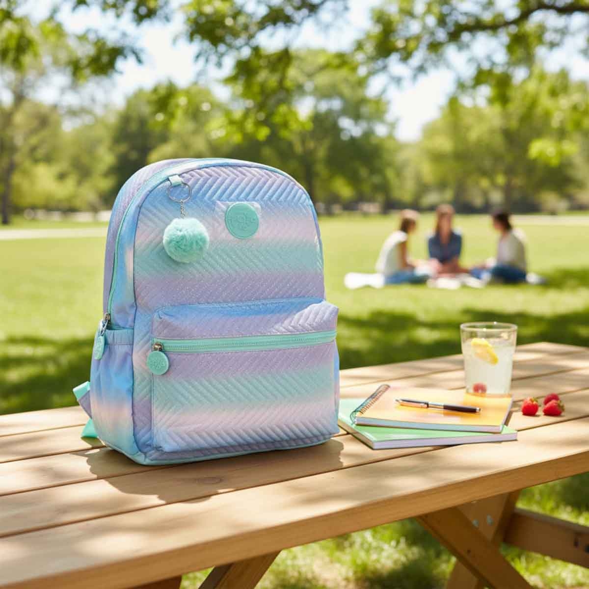 حقيبة ظهر مدرسية بتصميم بسيط ومتِين ومريح مقاس 18 انش