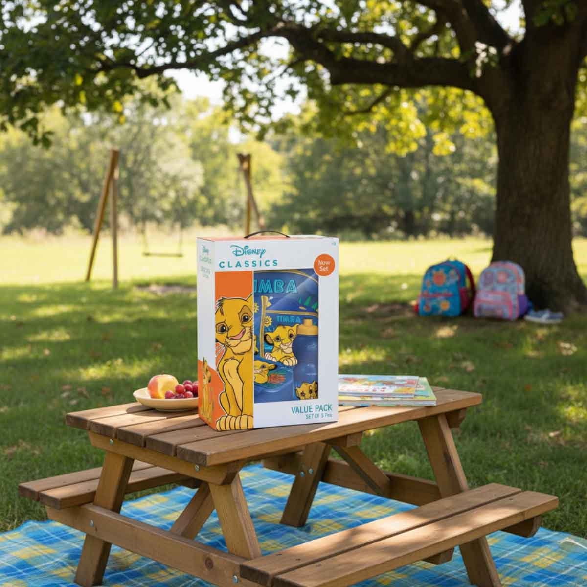 Lion King 5-in-1 16" Trolley Bag with Lunch Box, Bottle, Pencil Case & Lunch Bag Kit