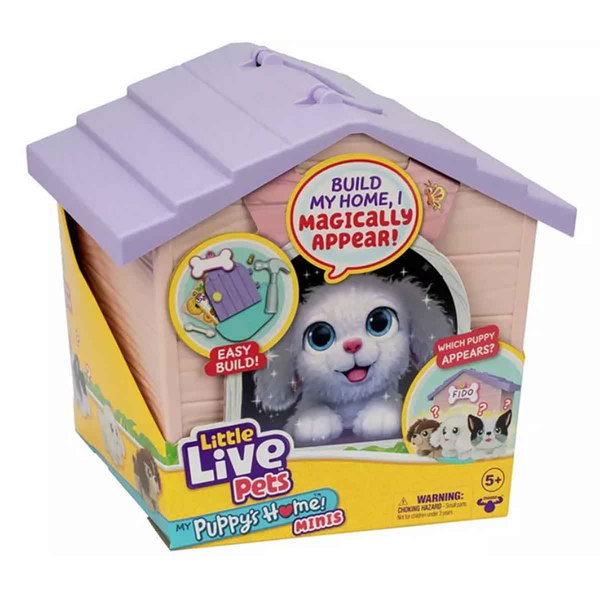 Little Live Pets Pink/Purple My Puppys Home Minis Playset Unisex, 5-7 Years