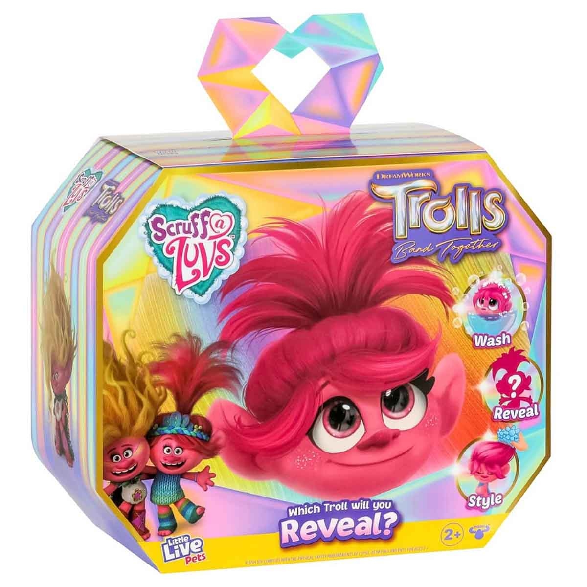 Little Live Pets Scruff-a-Luvs Assorted Trolls Band Together Plush Doll Girls, 3-4 Years