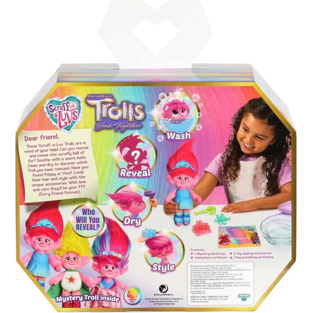 Little Live Pets Scruff-a-Luvs Assorted Trolls Band Together Plush Doll Girls, 3-4 Years