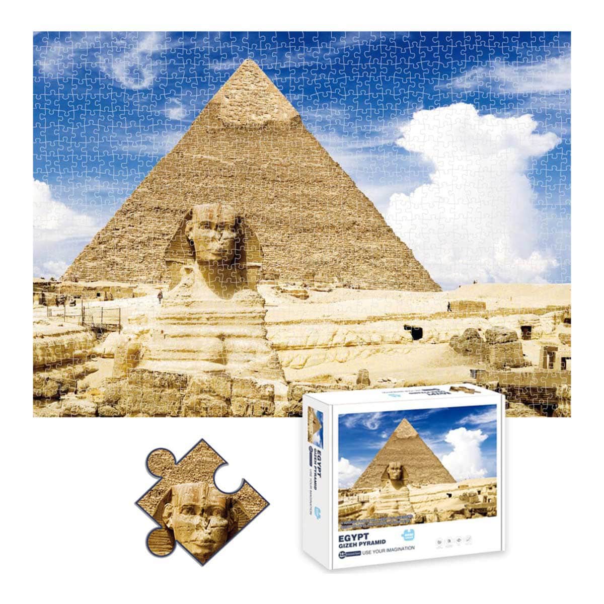 Little Story 1000-Piece The Great Pyramid of Giza Jigsaw Puzzle Set Unisex, 8-10 Years