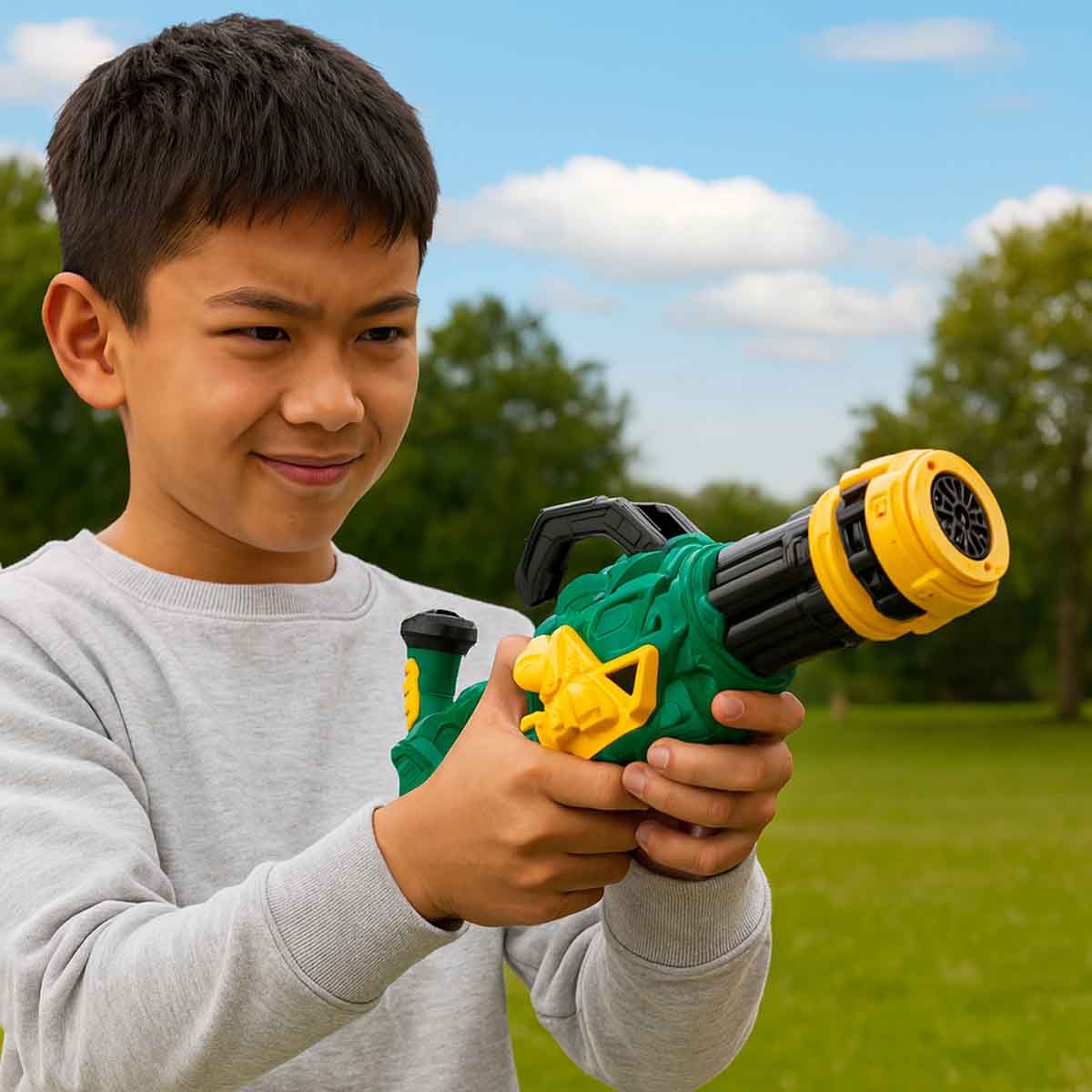 Little Story 10-Holes Green Bubble Machine Gun Unisex, 3-4 Years