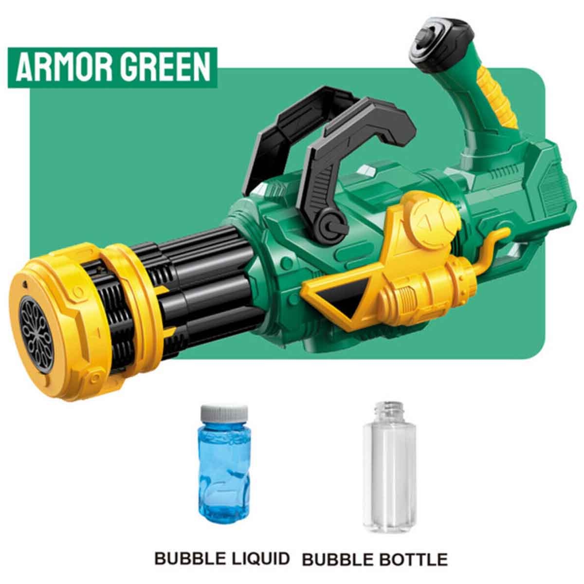 Little Story 10-Holes Green Bubble Machine Gun Unisex, 3-4 Years