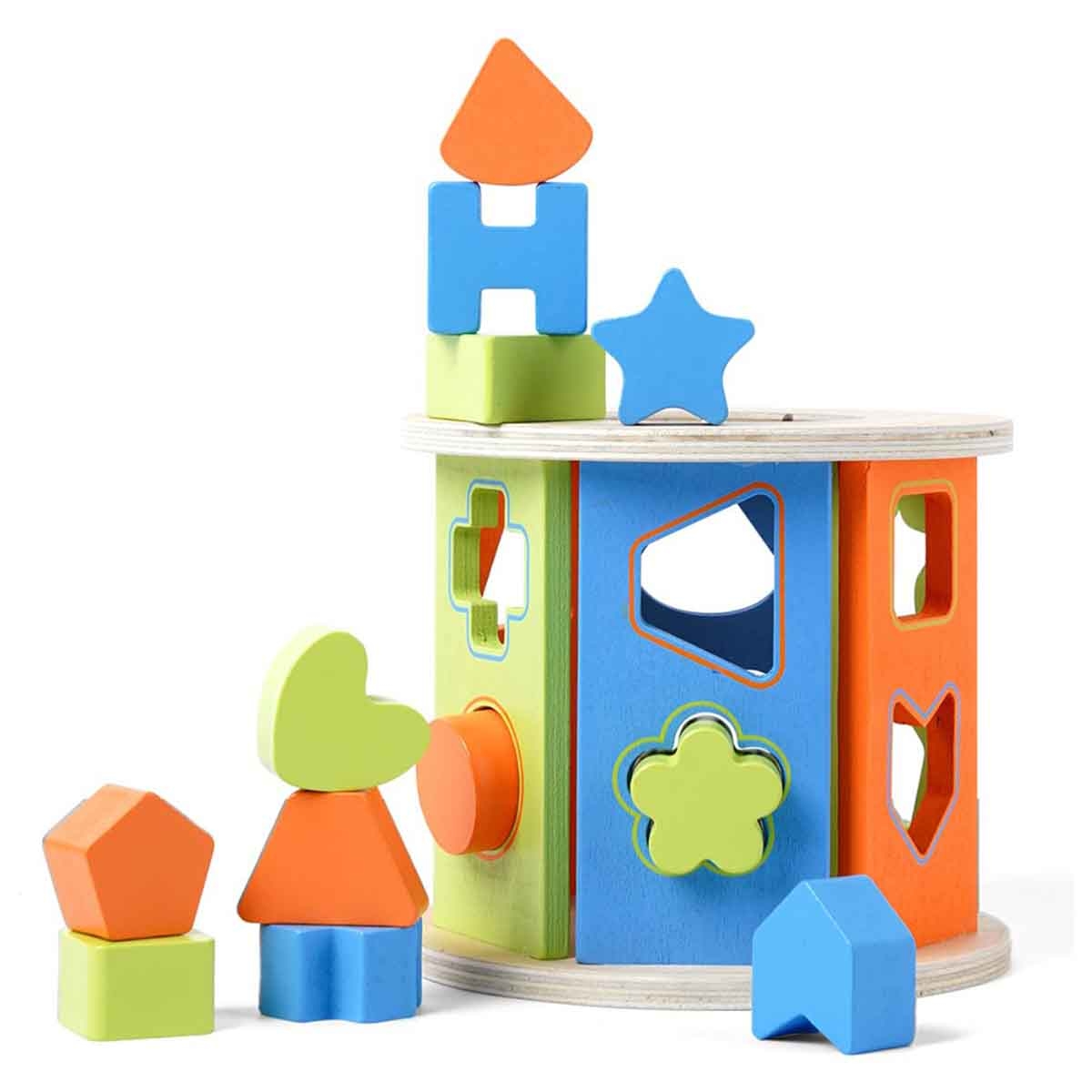 Little Story 12-Piece Wooden Activity Box Early Education Montessori Playset Unisex, 3-4 Years