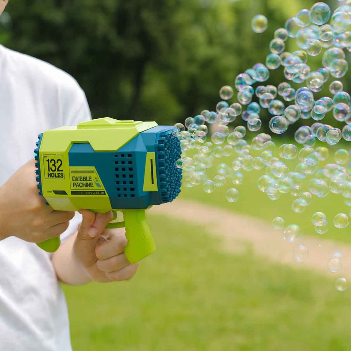 Little Story 132-Holes Bubble Machine Gun with Light & Bubble Maker Unisex, 3-4 Years